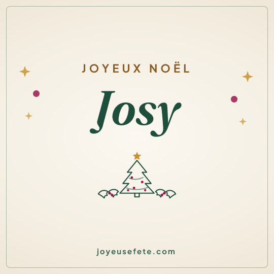 Image carrée « Joyeux Noël Josy » pour WhatsApp