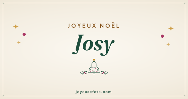 Image « Joyeux Noël Josy » au format large