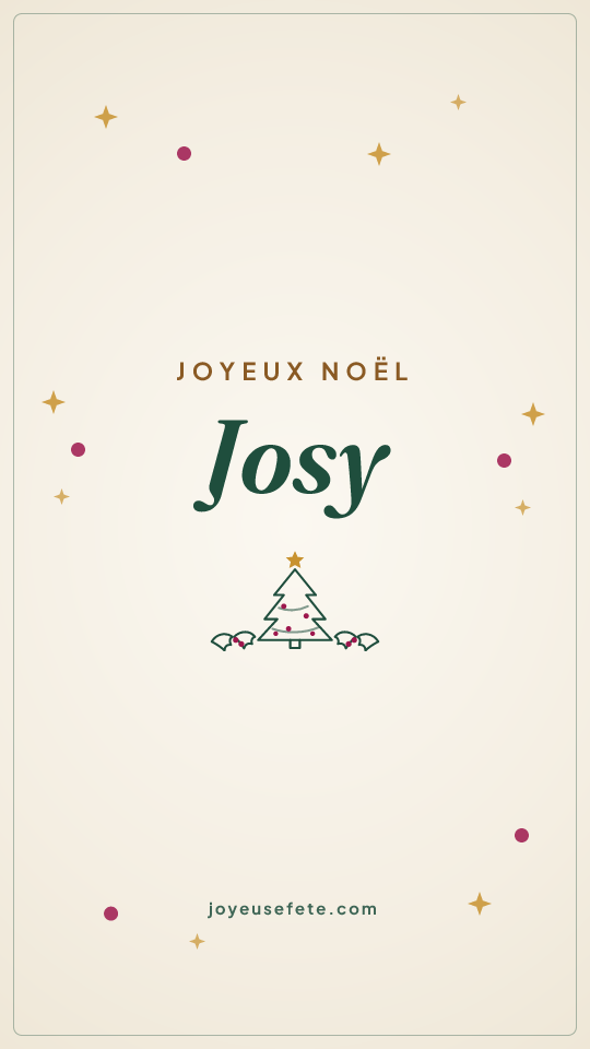 Image « Joyeux Noël Josy » au format story