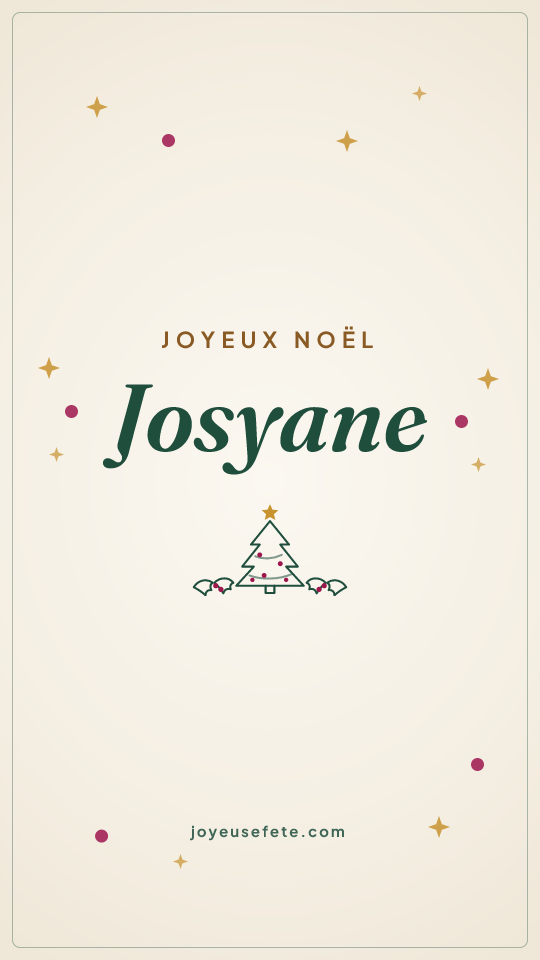 Image « Joyeux Noël Josyane » au format story