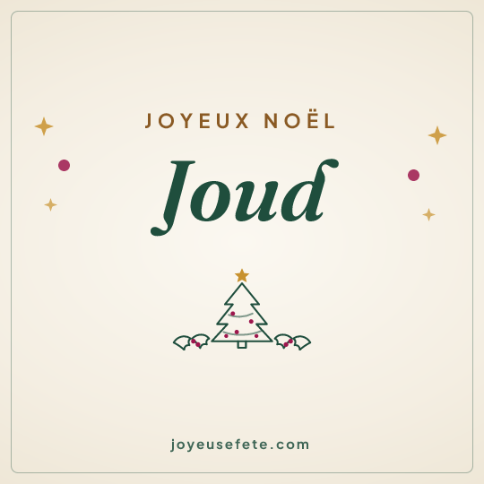 Image carrée « Joyeux Noël Joud » pour WhatsApp
