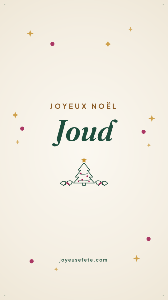 Image « Joyeux Noël Joud » au format story