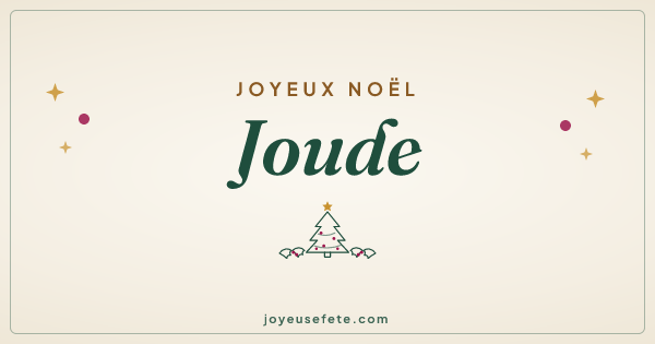 Image « Joyeux Noël Joude » au format large