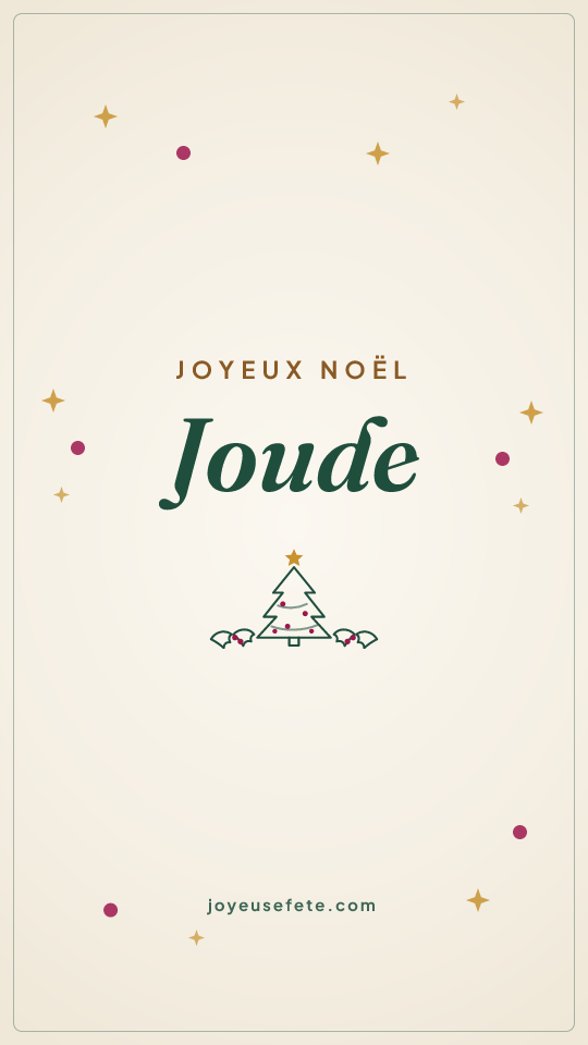 Image « Joyeux Noël Joude » au format story