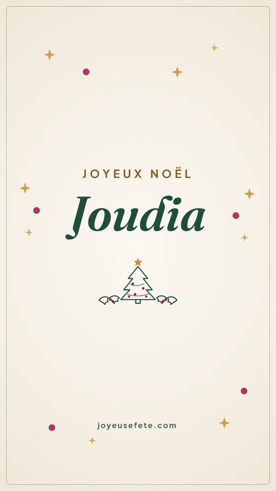 Image « Joyeux Noël Joudia » au format story