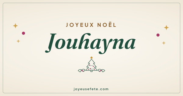 Image « Joyeux Noël Jouhayna » au format large