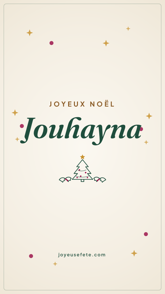 Image « Joyeux Noël Jouhayna » au format story