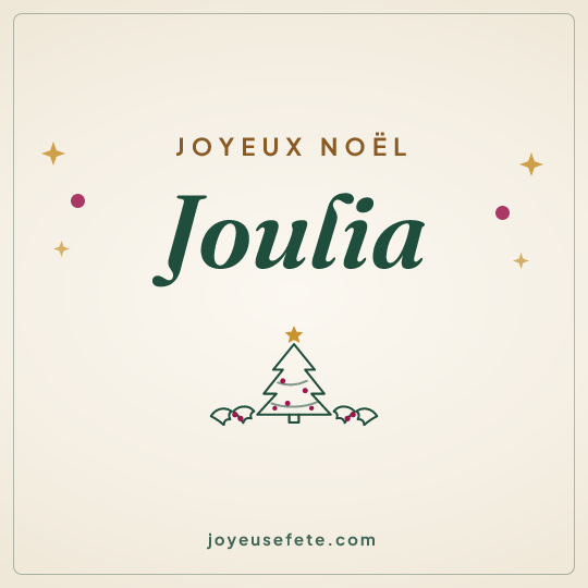 Image carrée « Joyeux Noël Joulia » pour WhatsApp