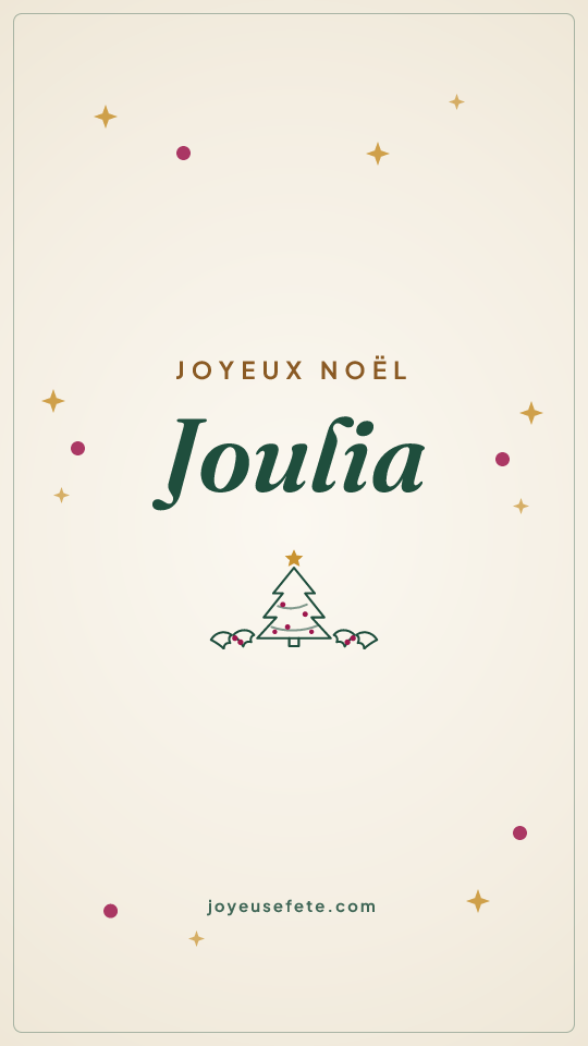 Image « Joyeux Noël Joulia » au format story