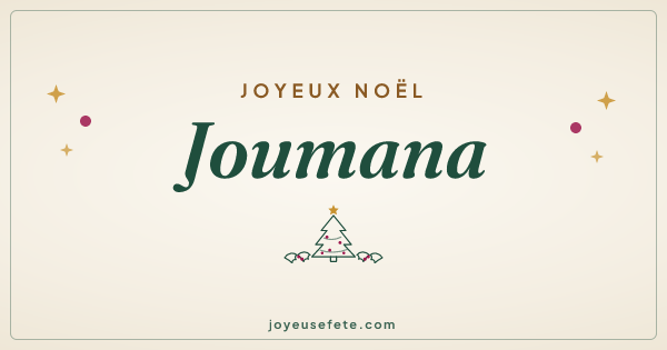 Image « Joyeux Noël Joumana » au format large