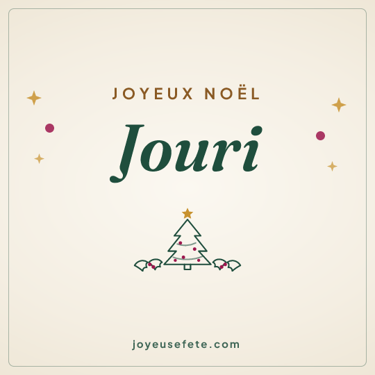 Image carrée « Joyeux Noël Jouri » pour WhatsApp