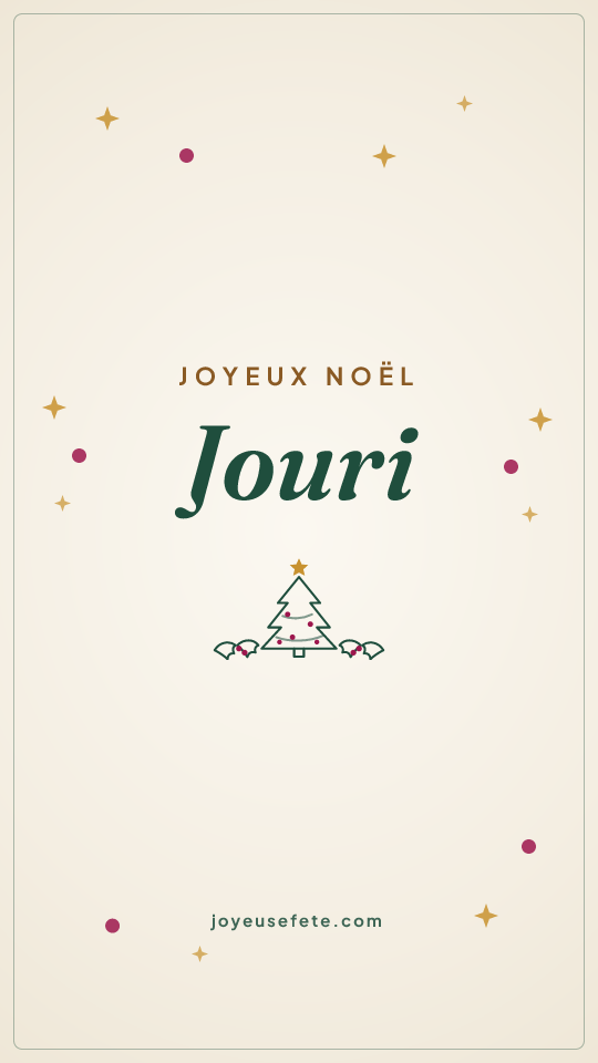 Image « Joyeux Noël Jouri » au format story