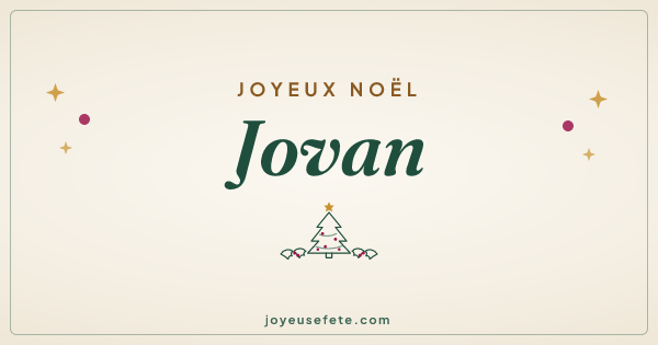 Image « Joyeux Noël Jovan » au format large