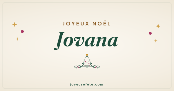 Image « Joyeux Noël Jovana » au format large