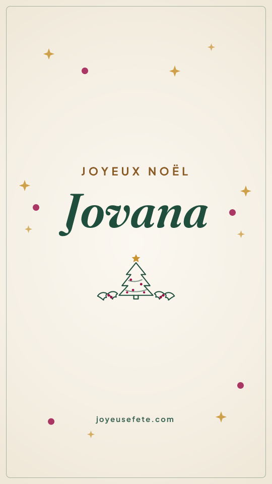 Image « Joyeux Noël Jovana » au format story