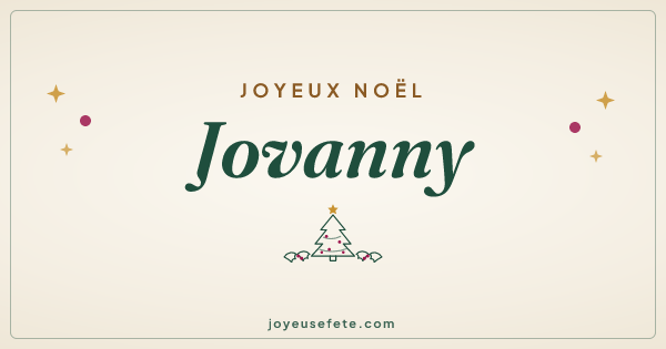 Image « Joyeux Noël Jovanny » au format large