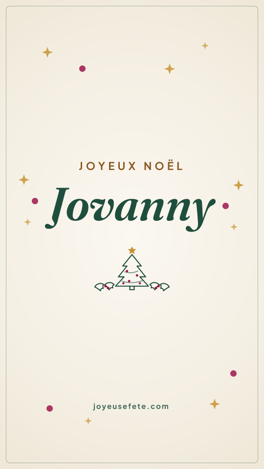 Image « Joyeux Noël Jovanny » au format story