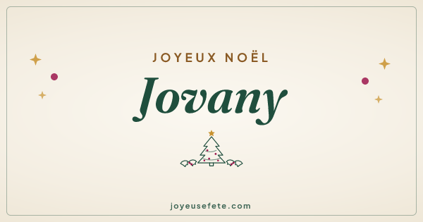 Image « Joyeux Noël Jovany » au format large