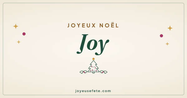 Image « Joyeux Noël Joy » au format large