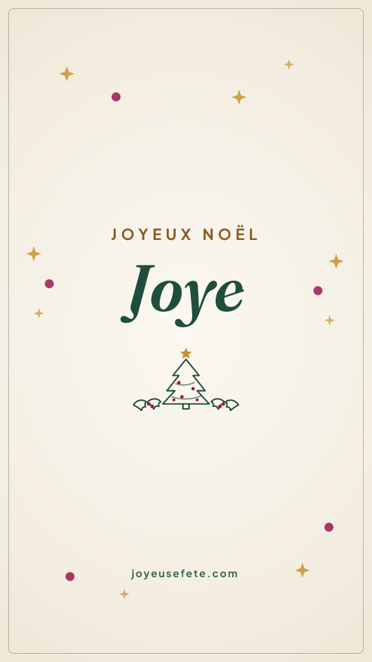 Image « Joyeux Noël Joye » au format story