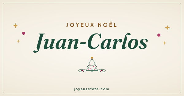 Image « Joyeux Noël Juan-Carlos » au format large