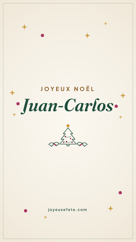 Image « Joyeux Noël Juan-Carlos » au format story