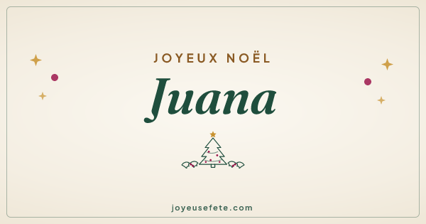 Image « Joyeux Noël Juana » au format large