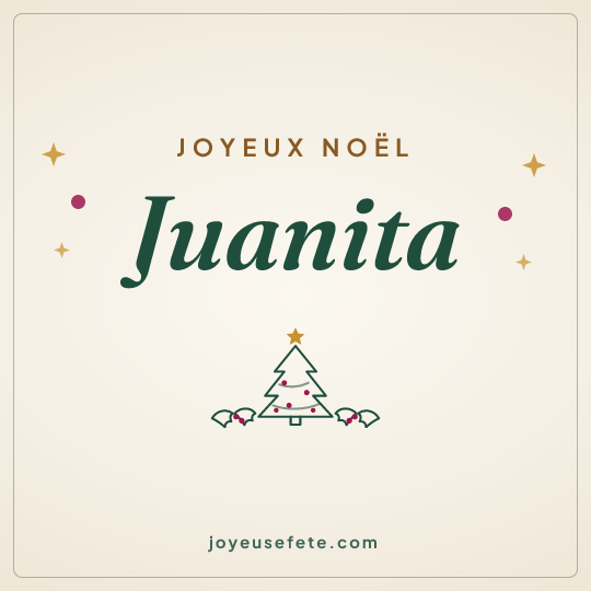 Image carrée « Joyeux Noël Juanita » pour WhatsApp