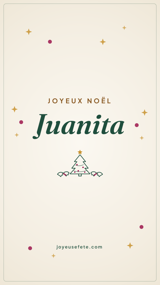 Image « Joyeux Noël Juanita » au format story