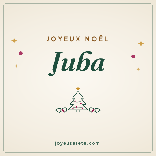 Image carrée « Joyeux Noël Juba » pour WhatsApp