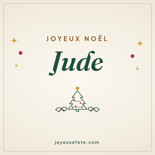 Image carrée « Joyeux Noël Jude » pour WhatsApp