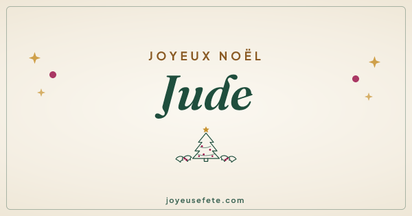Image « Joyeux Noël Jude » au format large