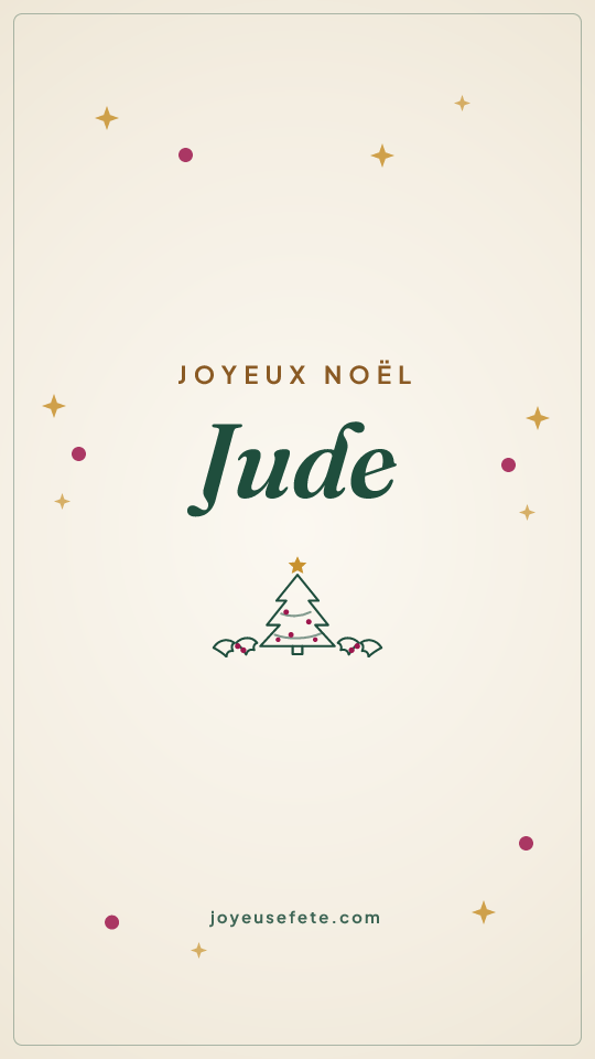 Image « Joyeux Noël Jude » au format story