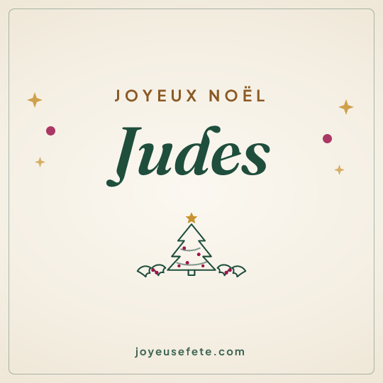 Image carrée « Joyeux Noël Judes » pour WhatsApp
