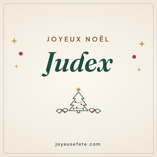 Image carrée « Joyeux Noël Judex » pour WhatsApp