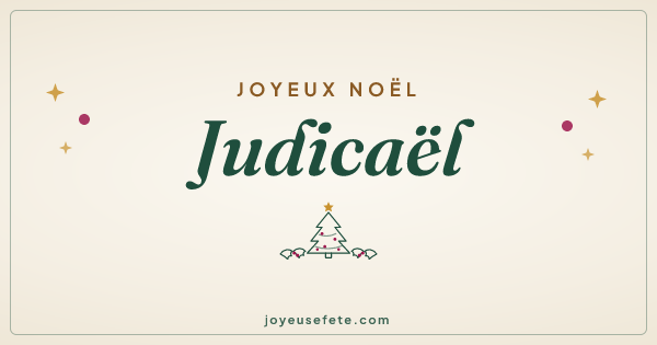 Image « Joyeux Noël Judicaël » au format large