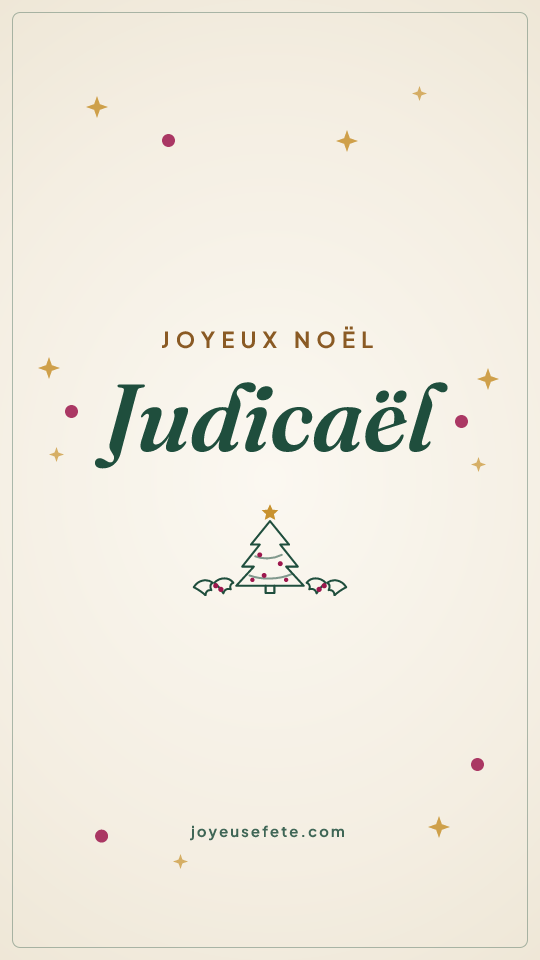 Image « Joyeux Noël Judicaël » au format story