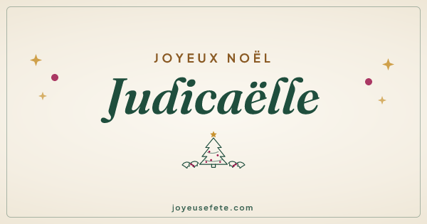 Image « Joyeux Noël Judicaëlle » au format large