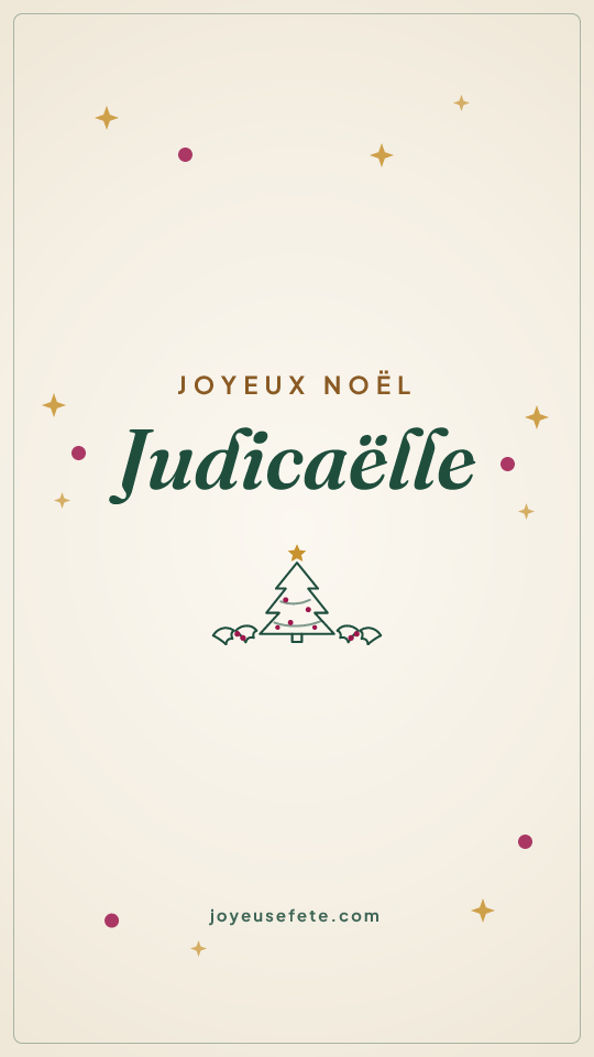 Image « Joyeux Noël Judicaëlle » au format story
