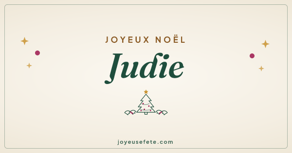 Image « Joyeux Noël Judie » au format large