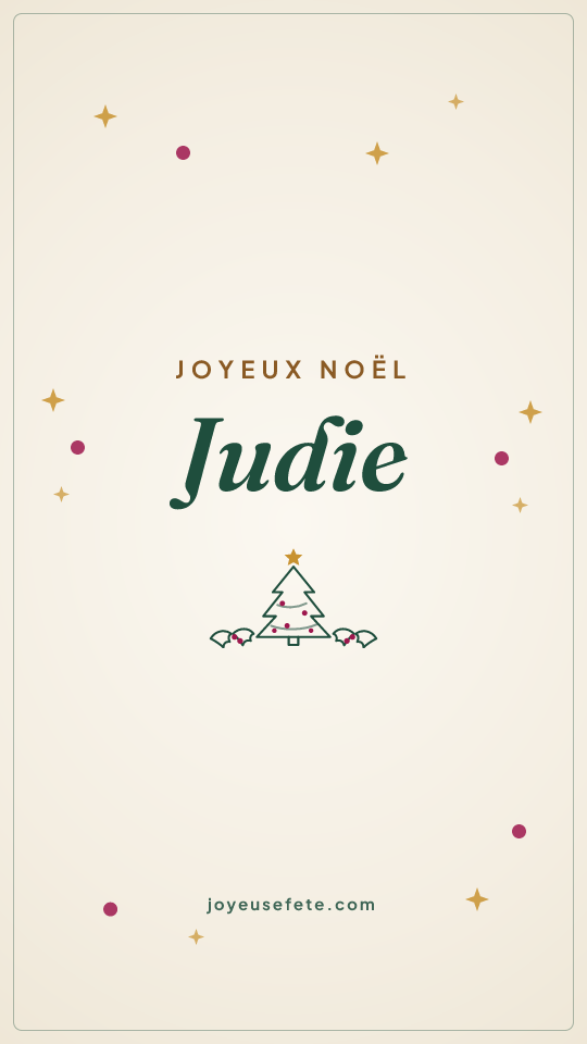 Image « Joyeux Noël Judie » au format story