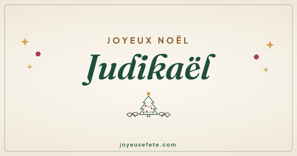 Image « Joyeux Noël Judikaël » au format large