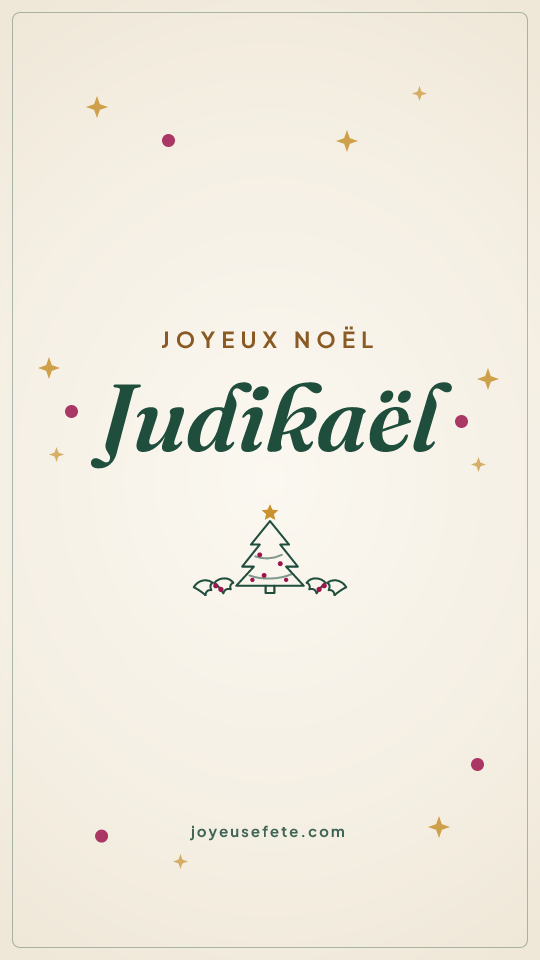 Image « Joyeux Noël Judikaël » au format story