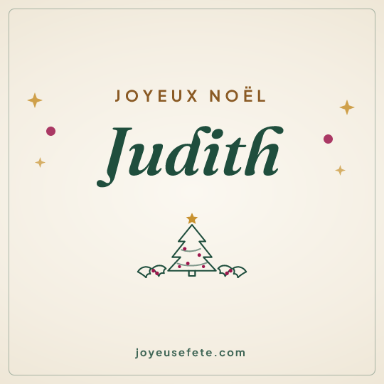 Image carrée « Joyeux Noël Judith » pour WhatsApp