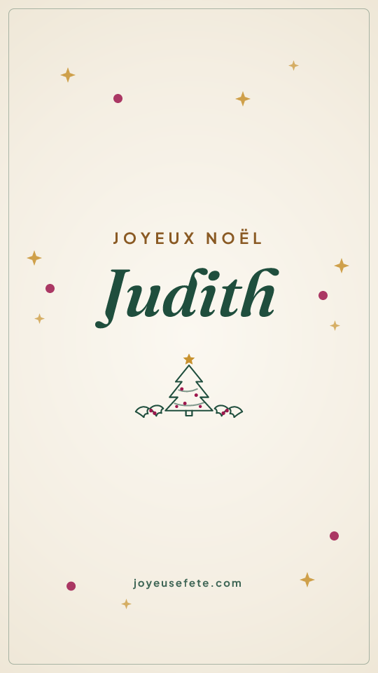 Image « Joyeux Noël Judith » au format story