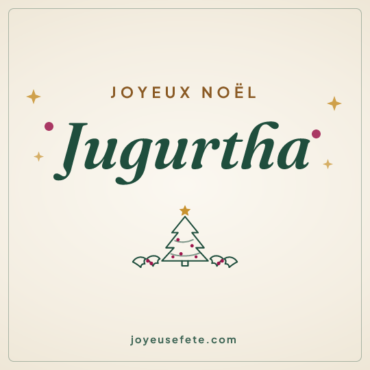 Image carrée « Joyeux Noël Jugurtha » pour WhatsApp