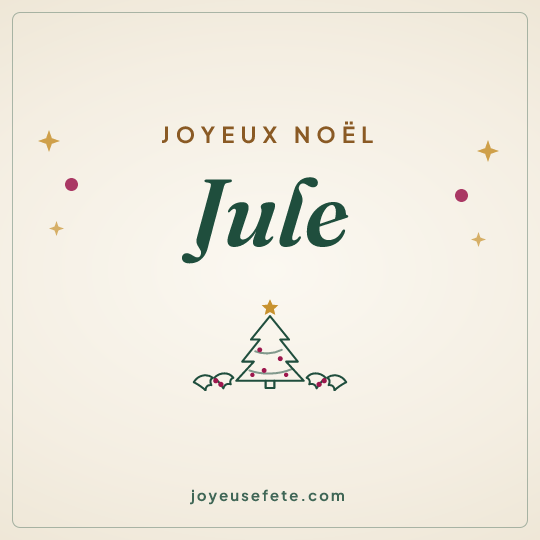 Image carrée « Joyeux Noël Jule » pour WhatsApp