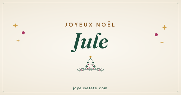 Image « Joyeux Noël Jule » au format large