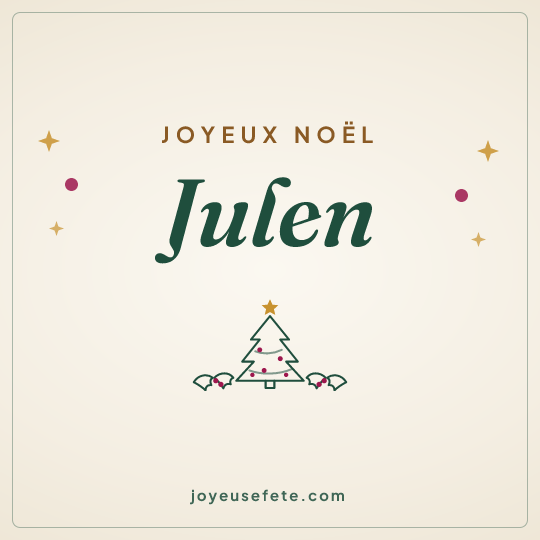 Image carrée « Joyeux Noël Julen » pour WhatsApp