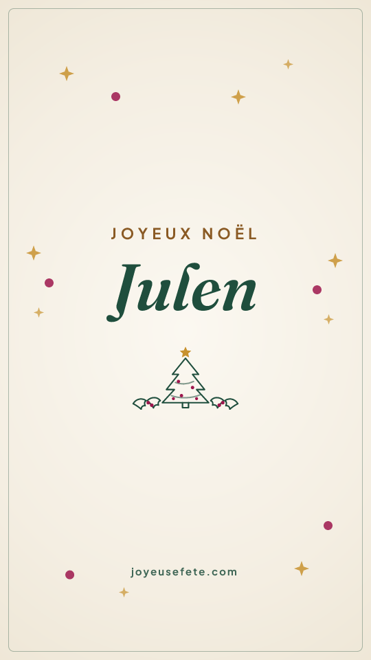 Image « Joyeux Noël Julen » au format story